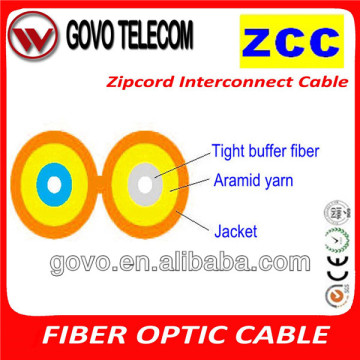 PVC Jacket Indoor Optical Fiber Cable Zipcord Interconnect Cable (ZCC)