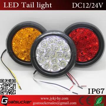 4" 12V 24V 10V-30V Round Trailer Truck Brake LED Tail Lamp