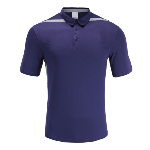 Mens Dry Fit Soccer Wear Polo Camisa Purple