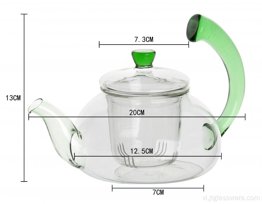 600ml Thiết kế mới Ấm pha trà bằng thủy tinh