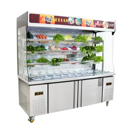 Commercial MaLaTang Hot Pot Display Chiller Refrigerator for Restaurants