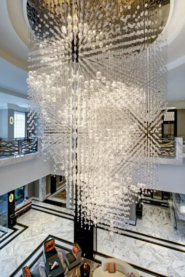 Large Customized Lobby Villa Crystal Glass Chandelier