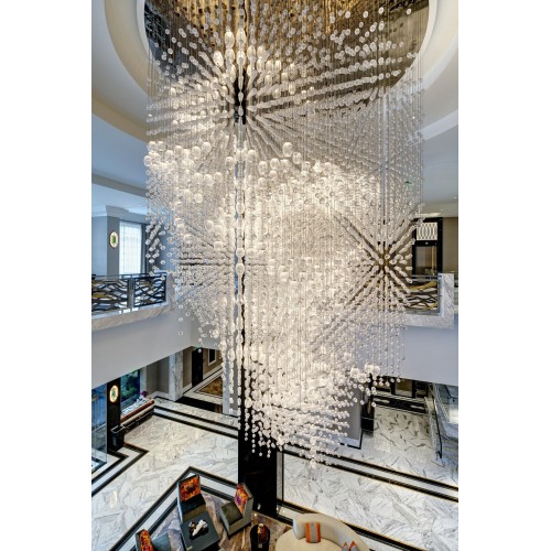 Large Customized Lobby Villa Crystal Glass Chandelier