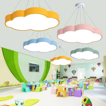 Modern Acrylic Cloud Chandelier 36W Ceiling Light for Children's Playground and Classroom