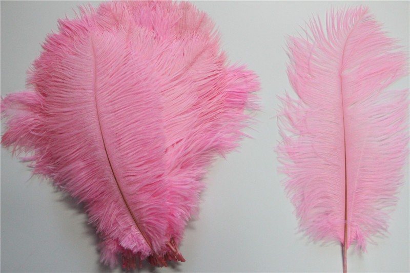 30cm-35cm Pink Synthetic Ostrich Feathers For Party Table Decoration