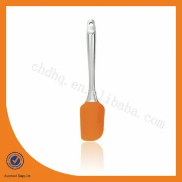 Cooking silicone scraper with stainless steel