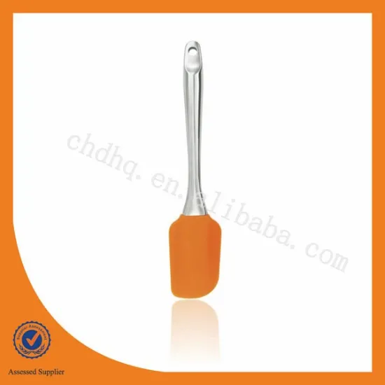 Cooking silicone scraper with stainless steel