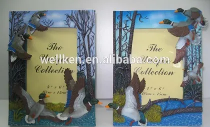 resin wild duck photo frame,mallard picture frame