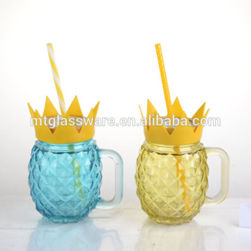 16oz hotsale mason jar vase colorful drinking glass