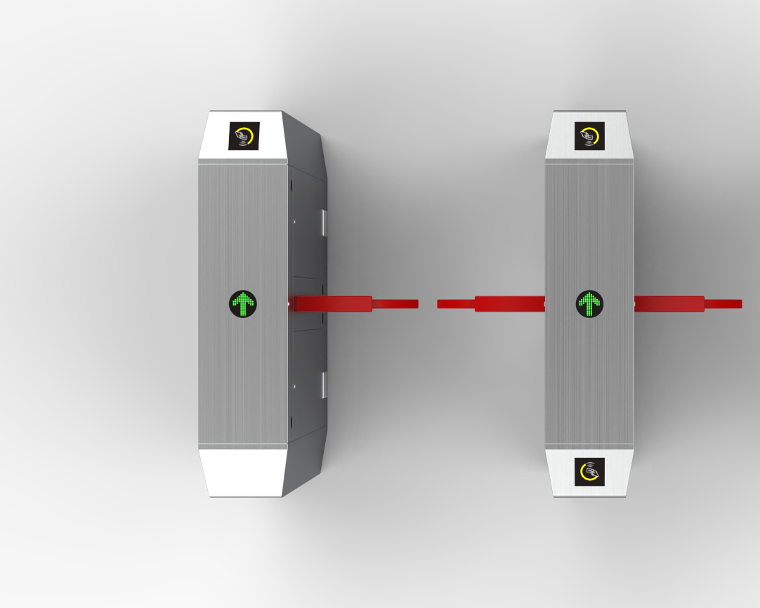 Security Waist Height Turnstile Baffle Flap Barrier