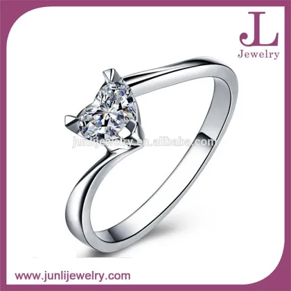 Dongguan Factory Diamond Silver Ring 925 Sterling Silver Jewelry Wholesale
