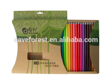 Popular personalized 24 color pencil with paper box