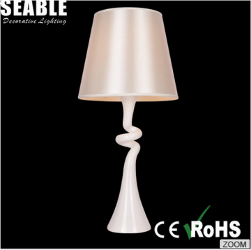 Modern Fabric White Tronconi Tripod Writing Home Decorative Table Lamp for Hotel Made in Zhongshan