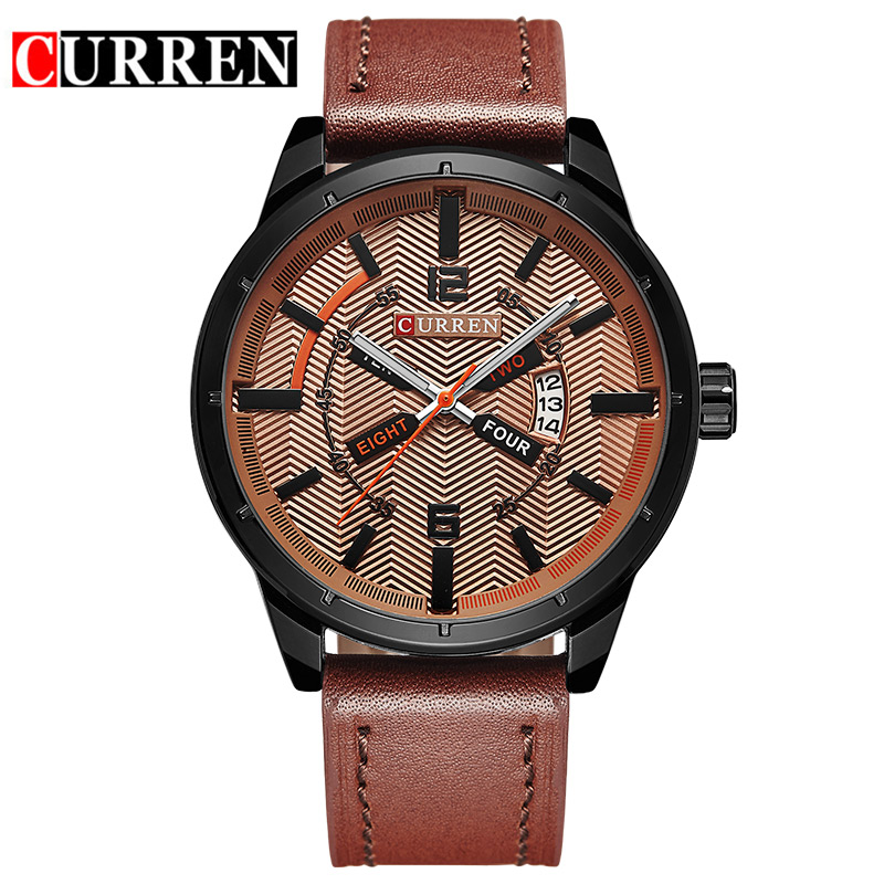Leather Business Date Quartz Men Watches Leather Business Date Quartz Men Watches