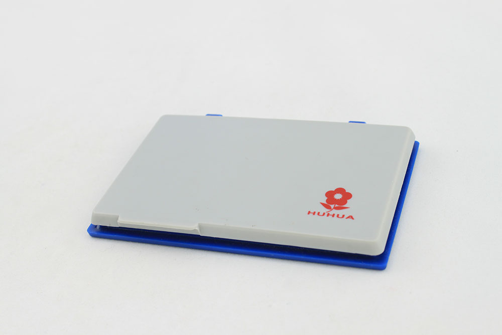 blue plastic felt stamp pad with good quality