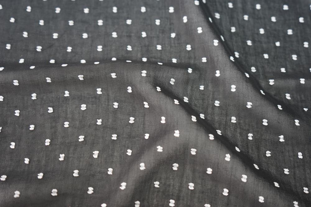 Swiss Dot Clip Jacquard Fabric