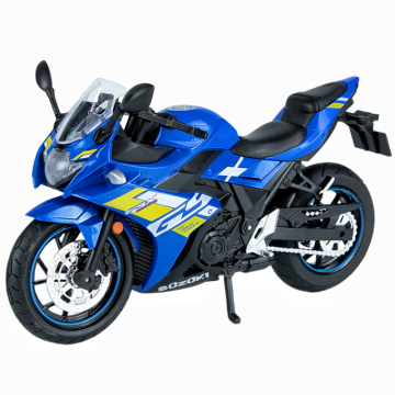 1:12 Scale Diecast GSX250R Motorcycle Model with Sound, Light, and Front Wheel Steering - Alloy Decoration