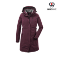 Parka funcional feminina com capuz com zíper