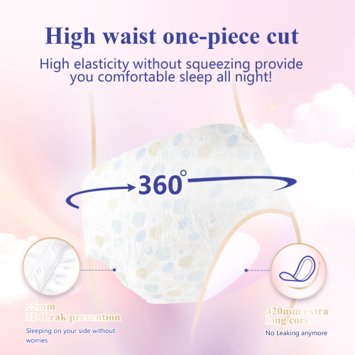Bragas menstruales antifugas seguras para uso nocturno