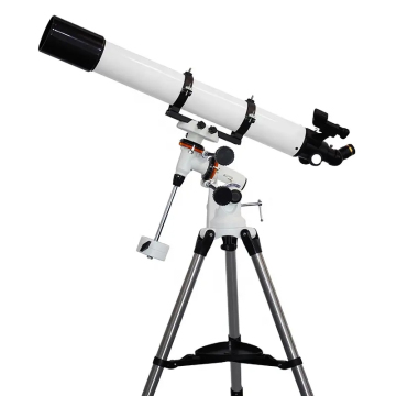Professional F90080 Astronomical Telescope Package: Refractor Telescope, PL Eyepiece, Red Dot Finder, EQII Equatorial Mount, and Stainless Steel Tripod