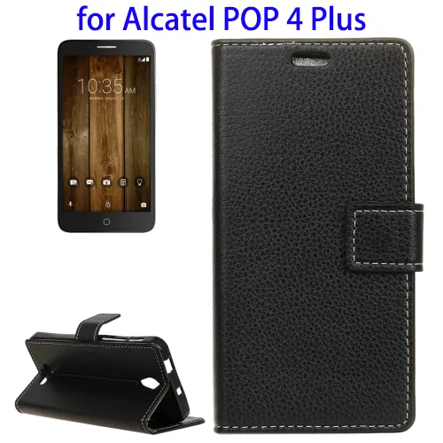 Flip Leather Case Cover for Alcatel One Touch Pop 4 Plus, Wholesale for Alcatel One Touch Pop 4 Cover