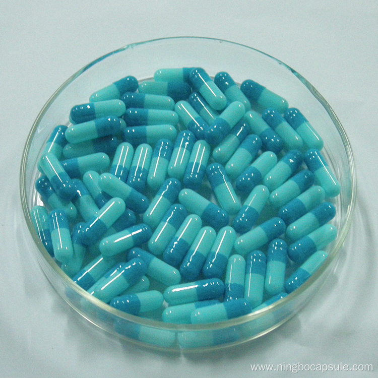 Blue Hard Empty Gelatin Capsules Size 00