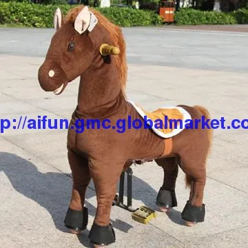 Plush cover toys, Metal ride on toys, with the horse running sound