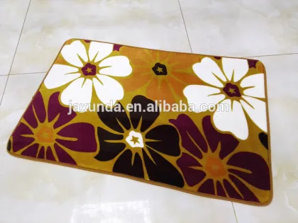 soft chinese classical pattern home decorative coral fleece bath mats