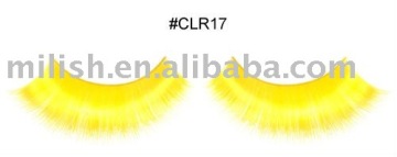 synthetic handmade yellow color false eyelashes extension ME-0023