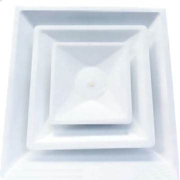 Grille de diffuseur d'air de plafond carrée en aluminium