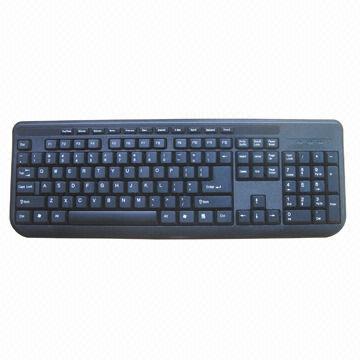 USB Keyboard with 104 Standard and 11 Multimedia Keys, Customized Colors Available