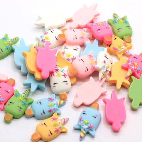 Resin Flatback Animal Head Popsicle Cabochon Craft  Multi Colors Summer Sweet Food DIY Keychain Art Decor Jewelry Making