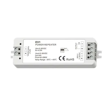 EV1 Single Color Constant Voltage LED Strip 12V-36V Amplifier Power Repeater