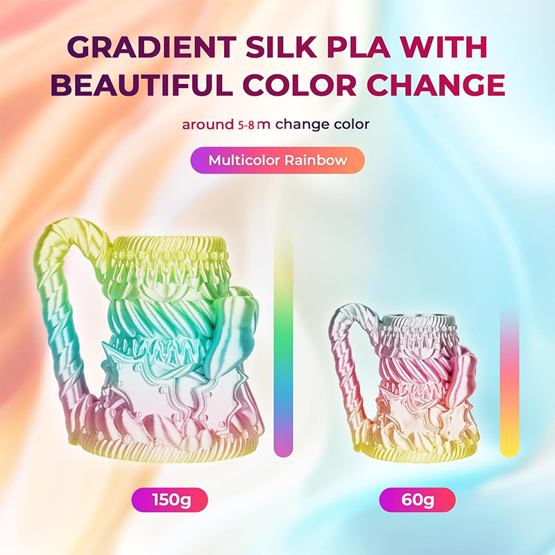 Silk Rainbow PLA Filament