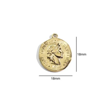 Stainless Steel Switzerland Coin Jewelry: Confoederatio Helvetica Coin Charm Pendants