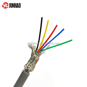 Cáp dây được che chắn 6 lõi với cách nhiệt FEP 24AWG và áo khoác silicon
