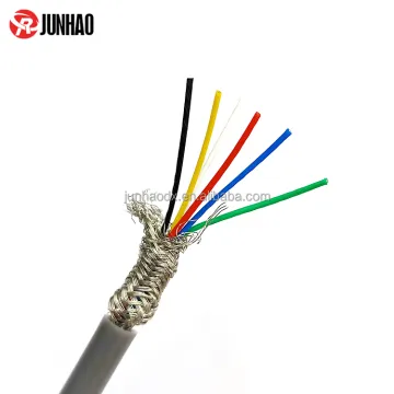 6-Core Shielded Wire Cable with 24AWG FEP Insulation and Silicone Jacket