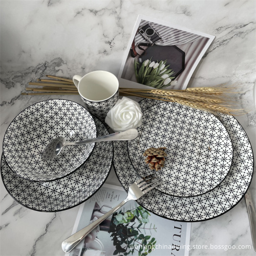 Customizable Sets Tempered Glass Plates Bowl Opal Ware
