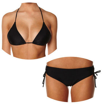 Triangle Bikinis, Tropical Print, Made of 80% Nylon and 20% Spandex, Customized Designs are Accepted