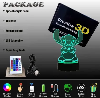3D Acrylic Color Changing LED Night Lamp
