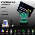 3D 아크릴 색상 변경 LED 야간 램프