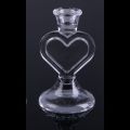 Glass Heart Shape Candlestick Holder