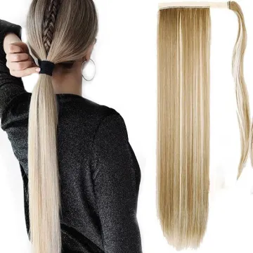 Long Straight  613  yaki ponytail kinky straight beanie wig braid ponytail holder cap hats extensions synthetic hair Ponytails