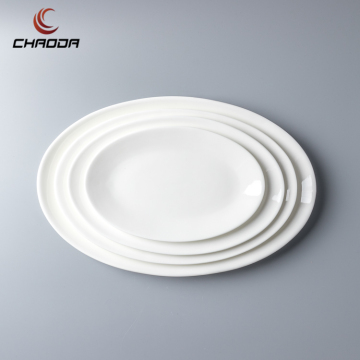 High Quality Oval Long Catering Ceramic Fish Plate