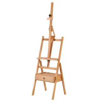 High Quality Professional Wooden H-Frame Easel with Art Supply Storage