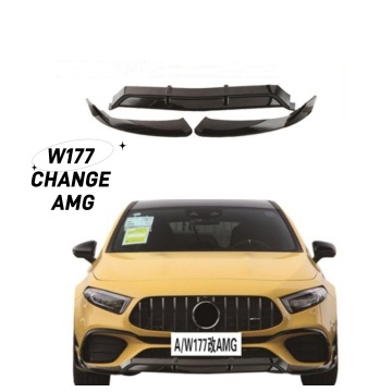 Gloss Black Front Diffuser for Mercedes-Benz A Series W177 AMG