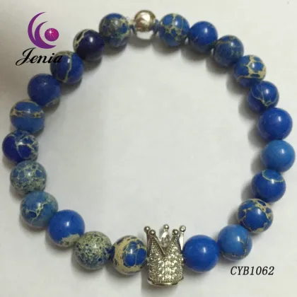 Jenia 2016 Lately Fashion Jade Bead Bracelet,Crystal Diamond Bracelet