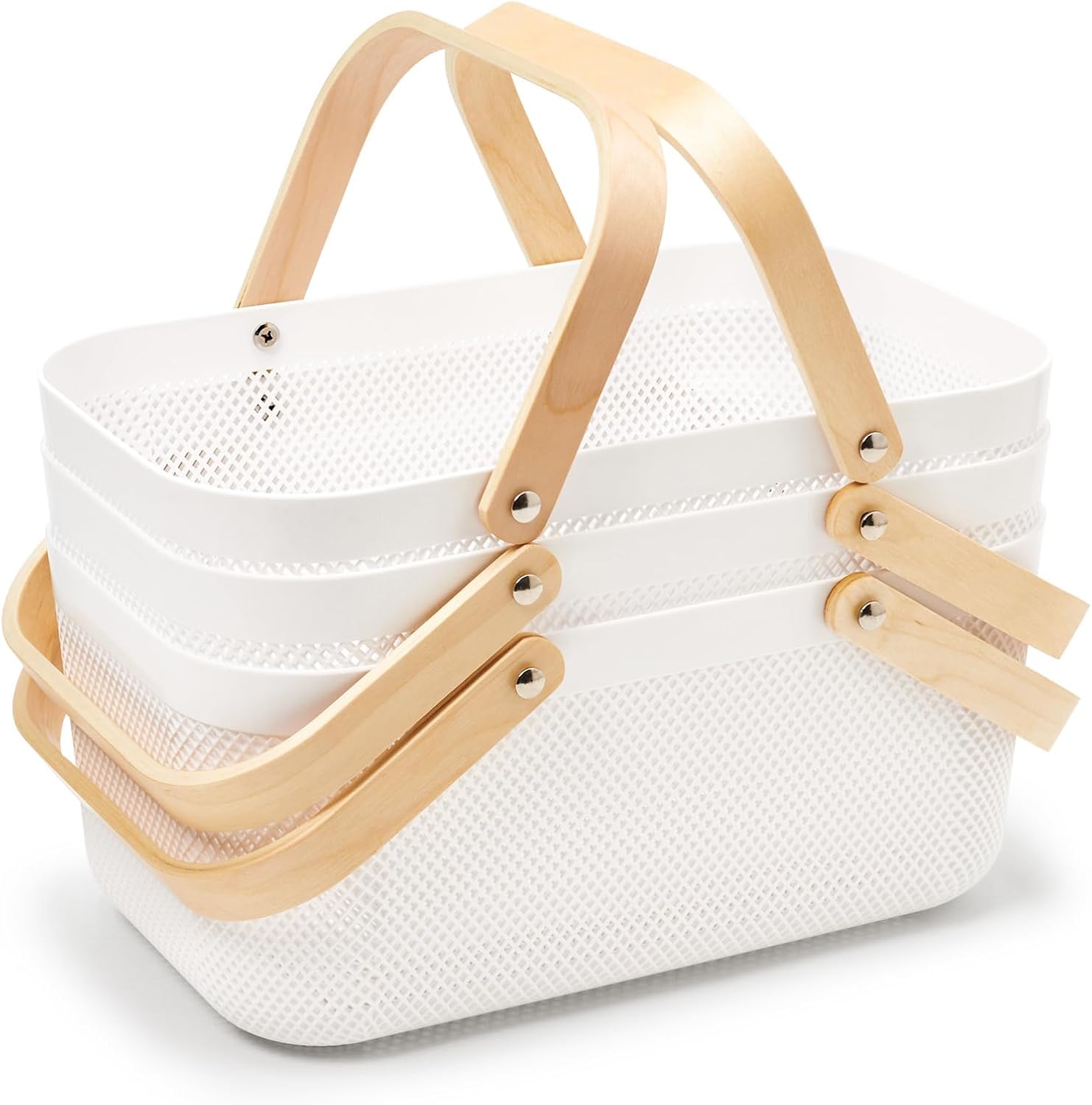 Fruit Basket Picnic Basket with Double Folding Handles