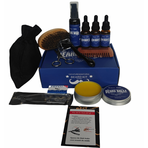 12 peça Kit masculino de barba masculina
