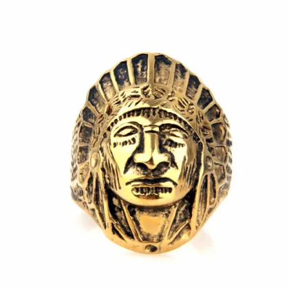 Antique Silver Plated Vintage BohemianTribe Leaders Ring